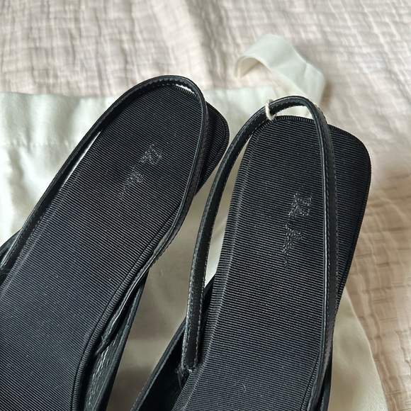 NIB The Row Buckle Sling Crepe de Chine Sandals - Picture 7 of 12